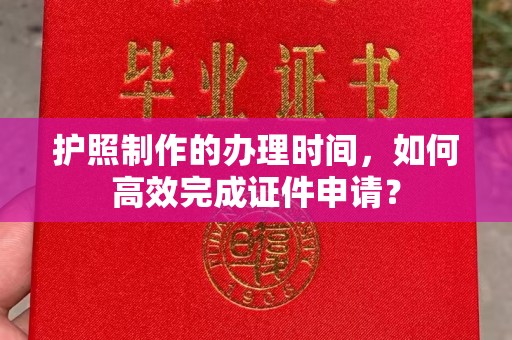 大田护照制作的办理时间，如何高效完成证件申请？